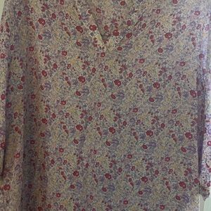 Ladies floral tunic blouse
